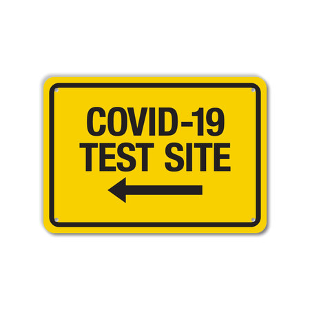 Lyle COVID Decal, Covid-19 Test, 14x10 Reflective, LCUV-0035-RD_14x10 LCUV-0035-RD_14x10